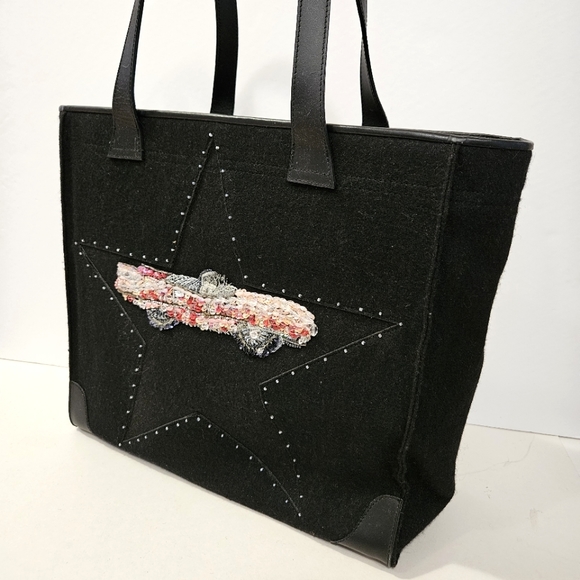 Michael Simon - Beaded Sequin Retro Pink Cadillac Rockabilly Purse - Picture 2 of 12